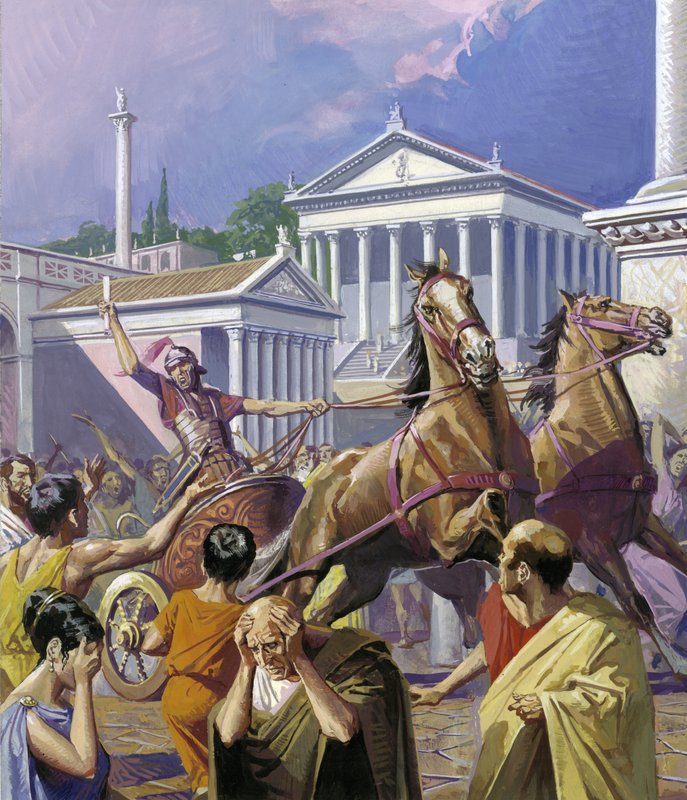 أخبار انتصارات حنبعلس (247 - 183 ق.م) (غواش على ورق) بواسطة سيفيرينو بارالدي