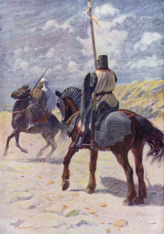رسم توضيحي لسير والتر سكوت The Talisman (لون ليثو) بواسطة سيمون هارمون (بعد) فيدر