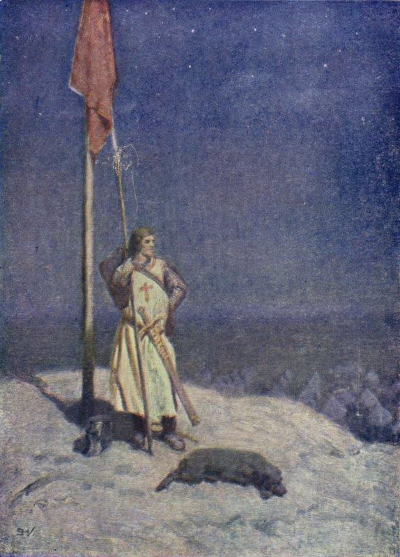 رسم توضيحي لسير والتر سكوت The Talisman (لون ليثو) بواسطة سيمون هارمون (بعد) فيدر