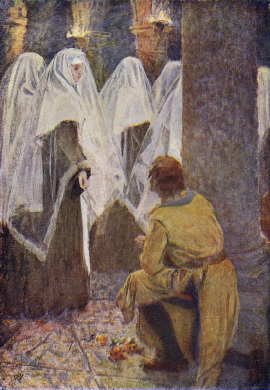 رسم توضيحي لسير والتر سكوت The Talisman (لون ليثو) بواسطة سيمون هارمون (بعد) فيدر
