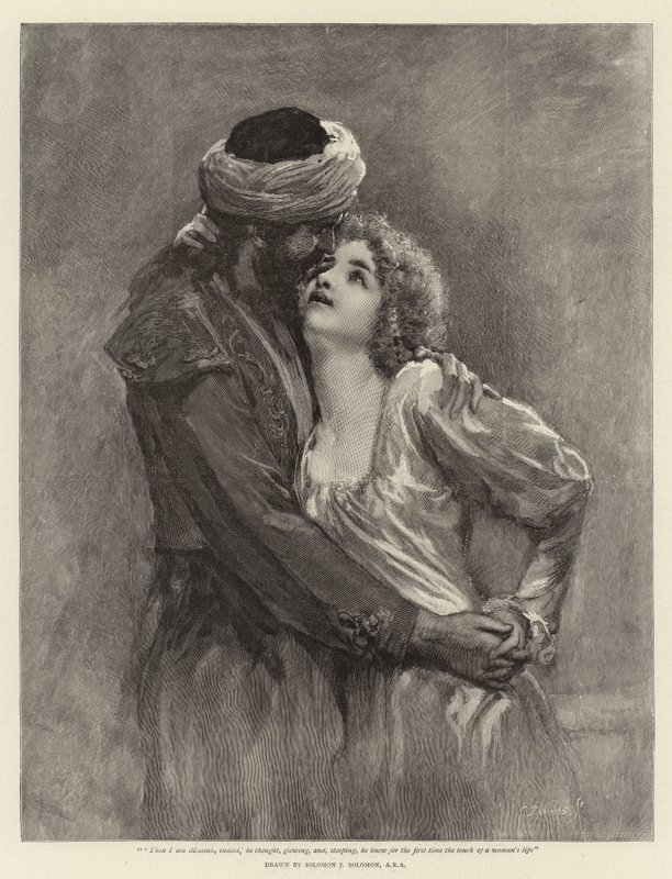 "ثم أنا المسيح ، في الواقع" ، فكر ، متوهجًا ، وانحنى ، عرف لأول مرة لمسة شفاه المرأة بواسطة سليمان جوزيف سليمان