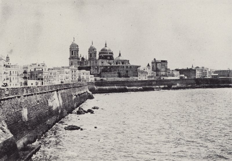 قادس: Murallas del Sur (b / w photo) بواسطة المصور الإسباني
