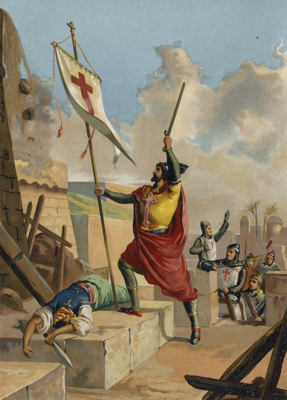 Godfrey of Bouillon ، فارس الفرنجة والصليبي ، القرن الحادي عشر بواسطة المدرسة الاسبانية