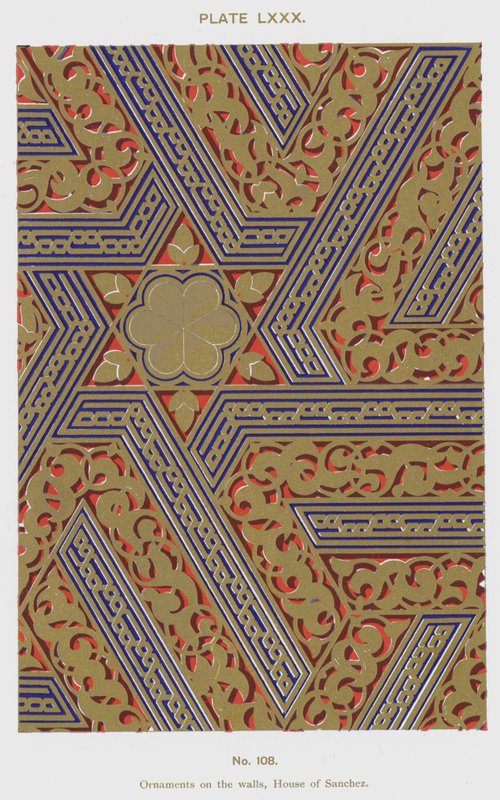 الزخارف على الجدران ، House of Sanchez (لون ليثو) بواسطة المدرسة الاسبانية
