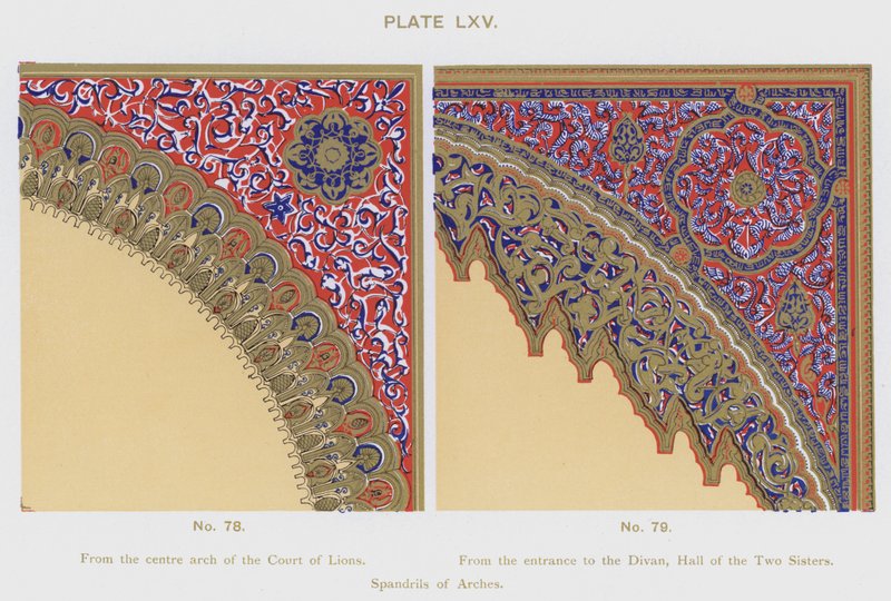 Spandrils of Arches (لون ليثو) بواسطة المدرسة الاسبانية