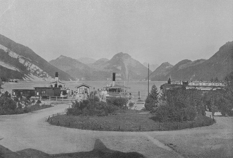 Alpnachstad ، بحيرة الكانتونات الرابعة (صورة b / w) بواسطة المصور السويسري
