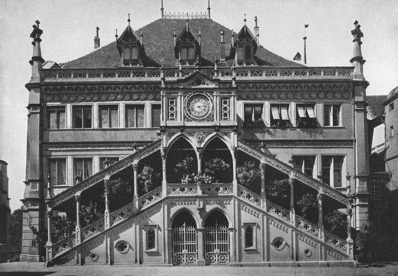 برن ، L'Hotel-de-Ville (b / w photo) بواسطة المصور السويسري