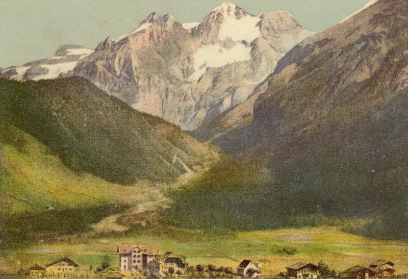 بيرنيز أوبرلاند: Kandersteg (صورة ملونة) بواسطة المصور السويسري