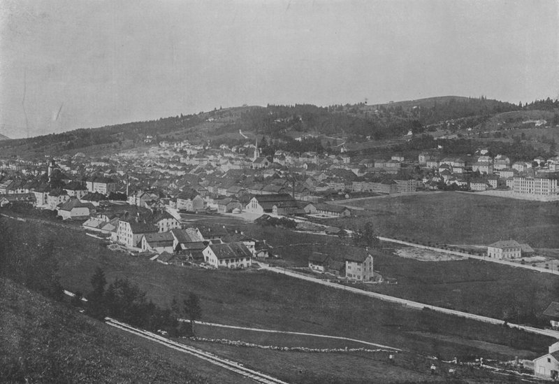 Chaux-de-Fonds (صورة b / w) بواسطة المصور السويسري