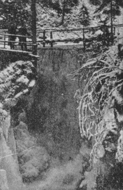 شلال فلويلا ، بالقرب من دافوس (صورة b / w) بواسطة المصور السويسري