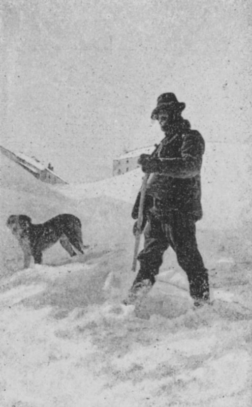 Frayant le Passage, Hospice du Gd St-Bernard (b/w photo) بواسطة المصور السويسري
