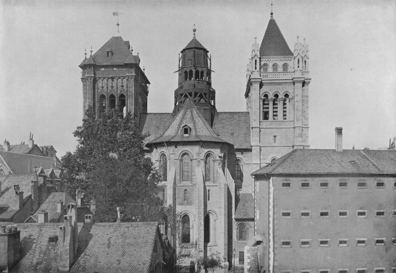 جنيف ، Les Tours de Saint-Pierre (b / w photo) بواسطة المصور السويسري