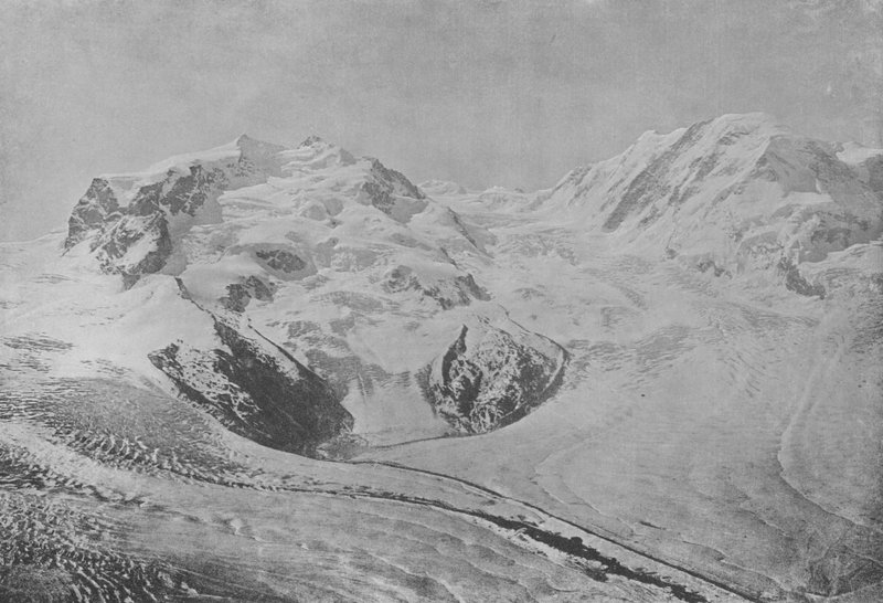 مونت روز (صورة b / w) بواسطة المصور السويسري