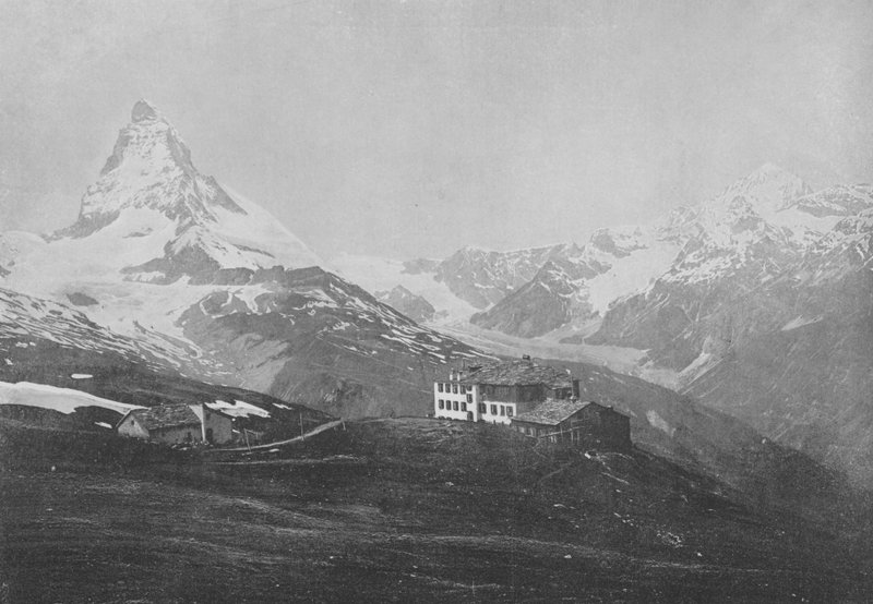 Ryffelberg و Mont-Cervin و Dent-Blanche (صورة b / w) بواسطة المصور السويسري