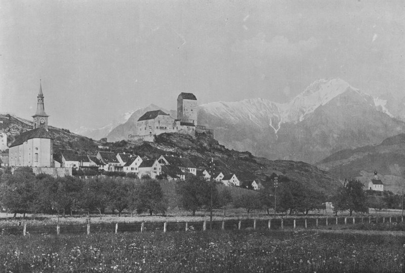 Sargans, Vallee du Rhin (b/w photo) بواسطة المصور السويسري
