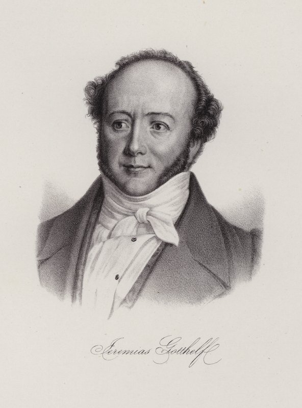 Albert Bitzius, Swiss novelist who wrote under the pen name, Jeremias Gotthelf (engraving) بواسطة المدرسة السويسرية
