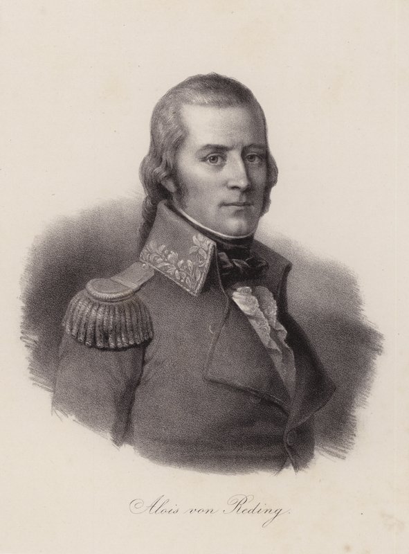 Alois von Reding, Swiss military officer, revolutionary and politician (engraving) بواسطة المدرسة السويسرية