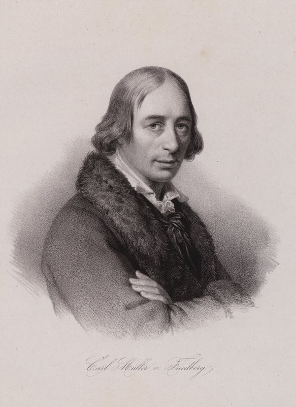 Karl von Muller-Friedberg, Swiss politician (engraving) بواسطة المدرسة السويسرية