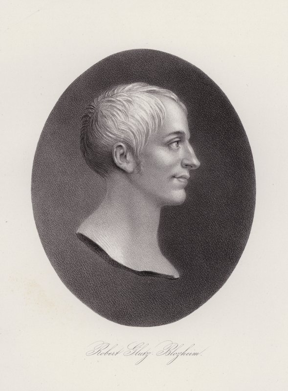 Robert Glutz-Blotzheim, Swiss librarian and historian (engraving) بواسطة المدرسة السويسرية