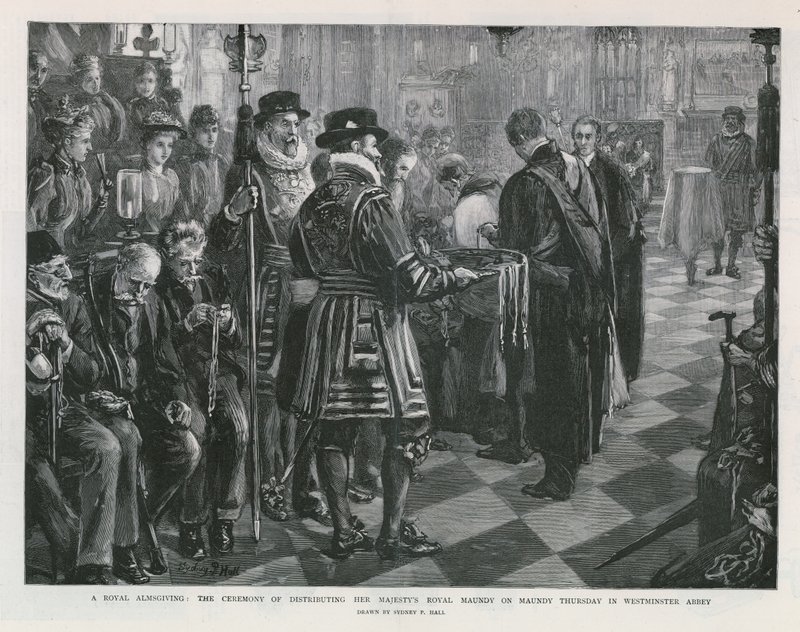 A Royal Almsgiving (engraving) بواسطة قاعة سيدني بريور