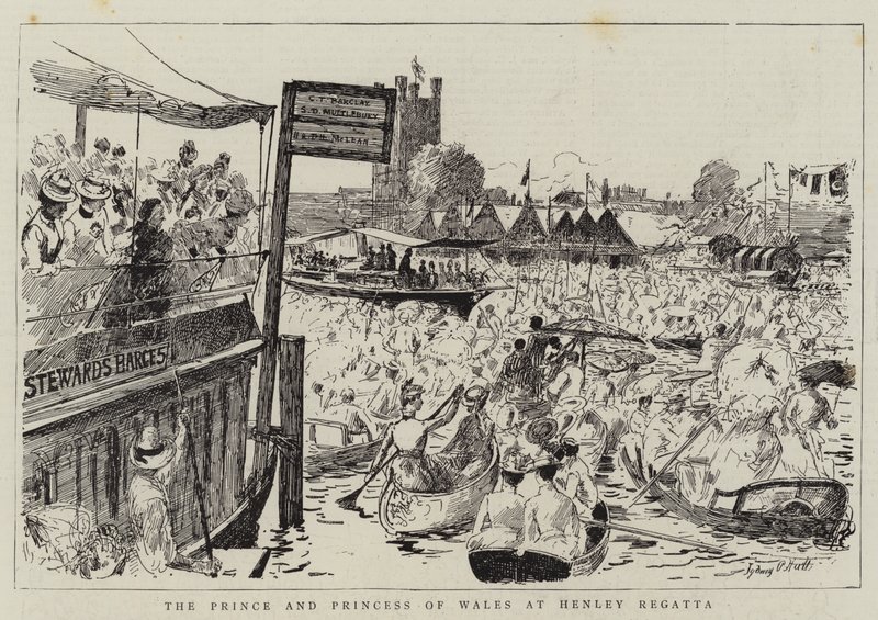 أمير وأميرة ويلز في Henley Regatta بواسطة قاعة سيدني بريور