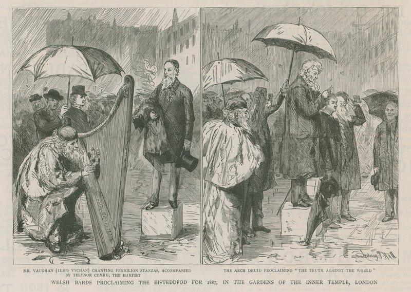 الويلزية Bards إعلان Eisteddford لعام 1887 بواسطة قاعة سيدني بريور