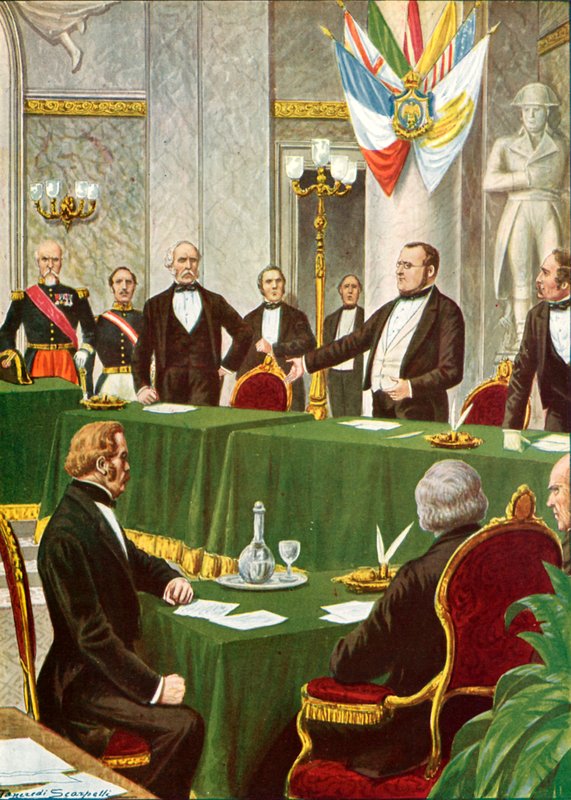 كافور في مؤتمر باريس ، 1856 بواسطة تانكريدي سكاربيللي
