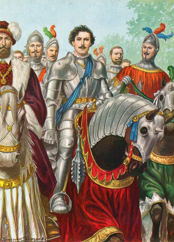 Ettore Fieramosca بعد معركة بارليتا عام 1503 بواسطة تانكريدي سكاربيللي
