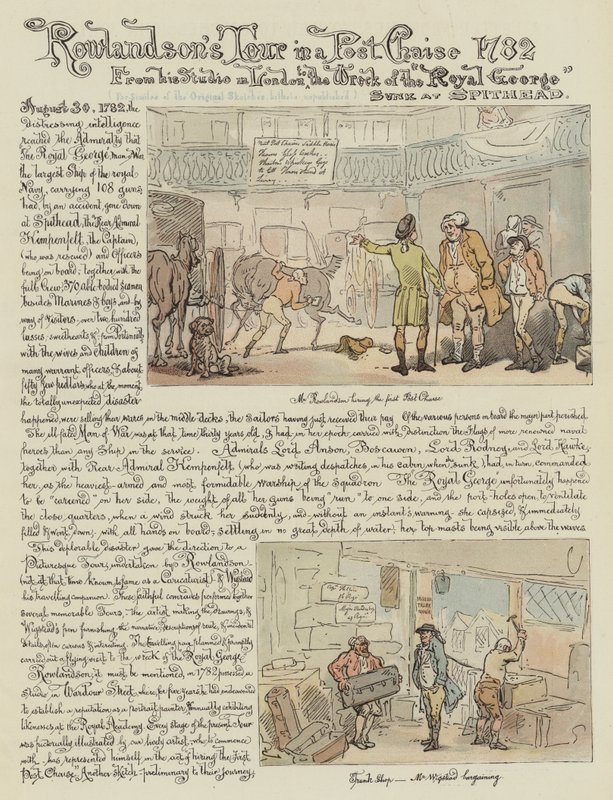 جولة رولاندسون في تشيس بوست ، 1782 (كروموليثو) بواسطة توماس رولاندسون