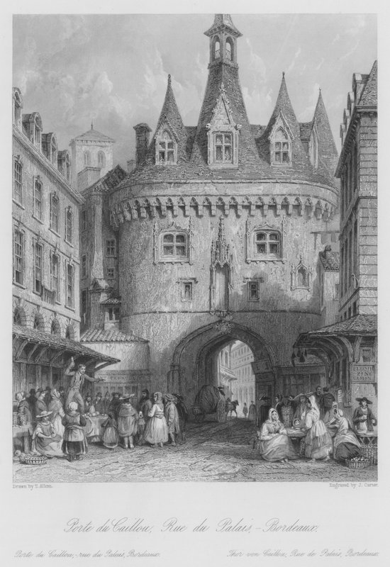 Porte du Caillou، Rue du Palais، Bordeaux (نقش) بواسطة توماس (بعد) ألوم
