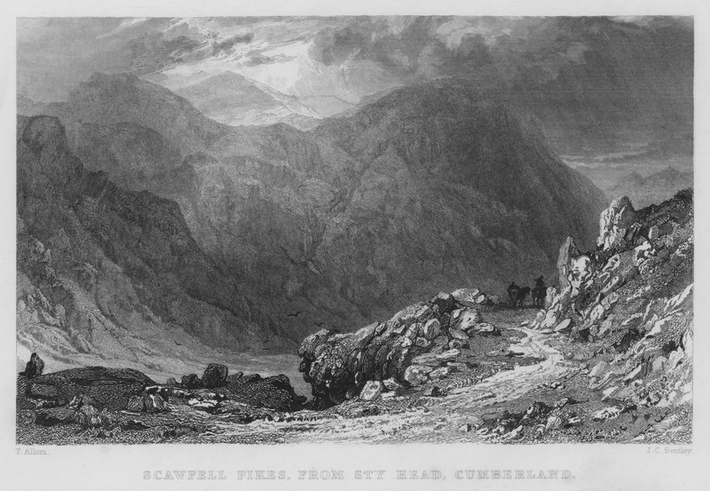 Scawfell Pikes ، من Sty Head ، Cumberland (نقش) بواسطة توماس (بعد) ألوم
