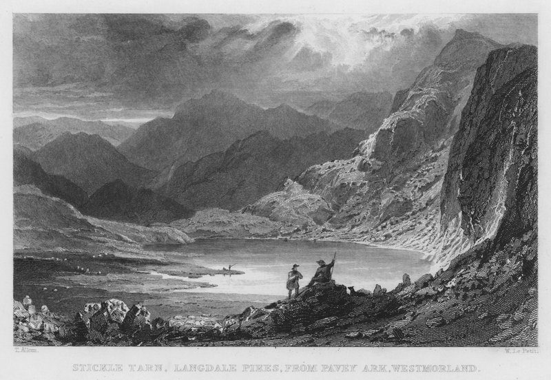 Stickle Tarn ، Langdale Pikes ، من Pavey Ark ، Westmorland (نقش) بواسطة توماس (بعد) ألوم