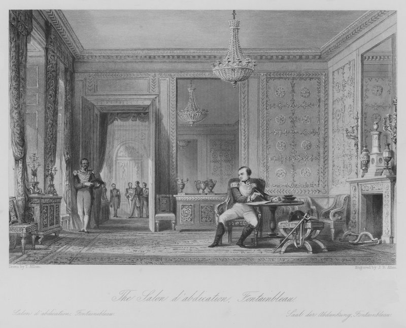 The Salon d'abdication ، فونتينبلو (نقش) بواسطة توماس (بعد) ألوم