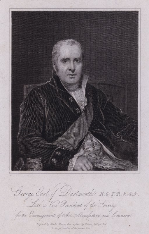 George Legge, 3rd Earl of Dartmouth, British politican and MP (engraving) بواسطة توماس (بعد) فيليبس