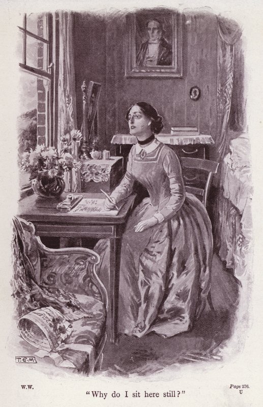 رسم توضيحي للمرأة ذات الرداء الأبيض بواسطة ويلكي كولينز (ليثو) بواسطة توماس أير ماكلين