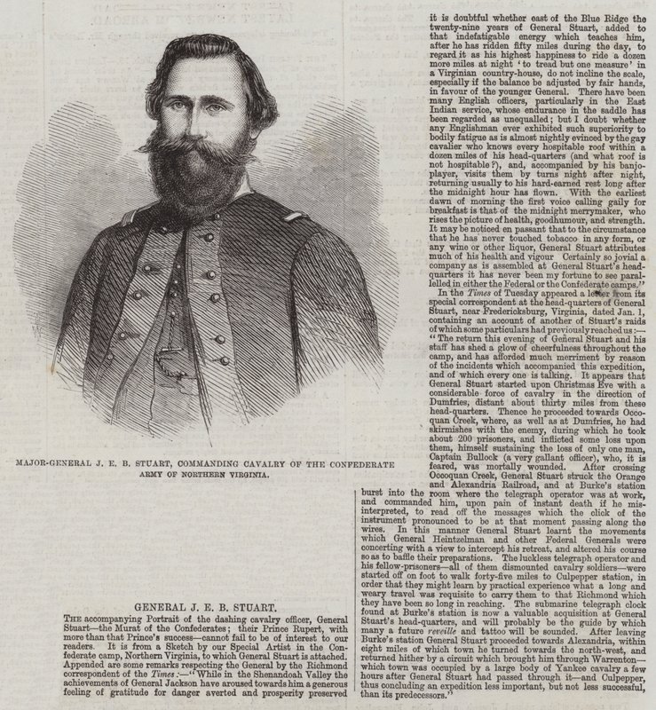 اللواء JEB Stuart ، قائد سلاح الفرسان في الجيش الكونفدرالي في شمال فيرجينيا بواسطة توماس هارينجتون ويلسون