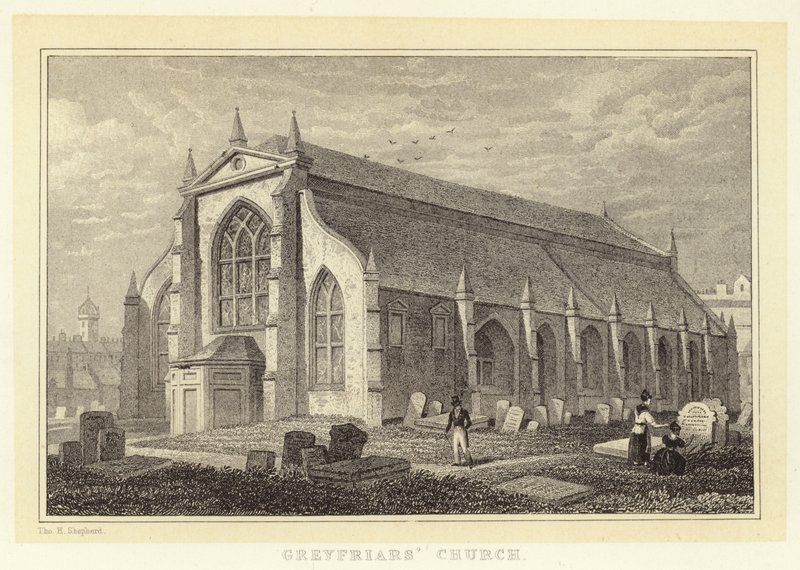 كنيسة Greyfriars (نقش) بواسطة توماس هوسمر (بعد) شيبرد