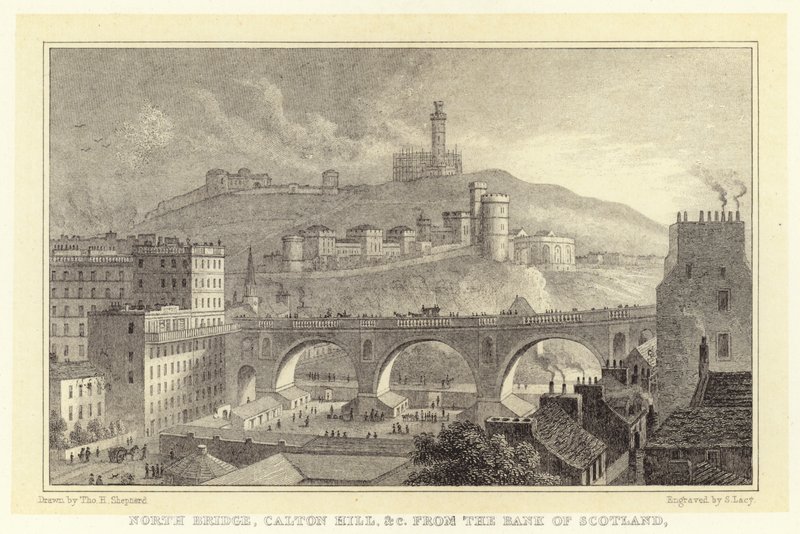 الجسر الشمالي ، كاتون هيل وما إلى ذلك من بنك اسكتلندا (نقش) بواسطة توماس هوسمر (بعد) شيبرد
