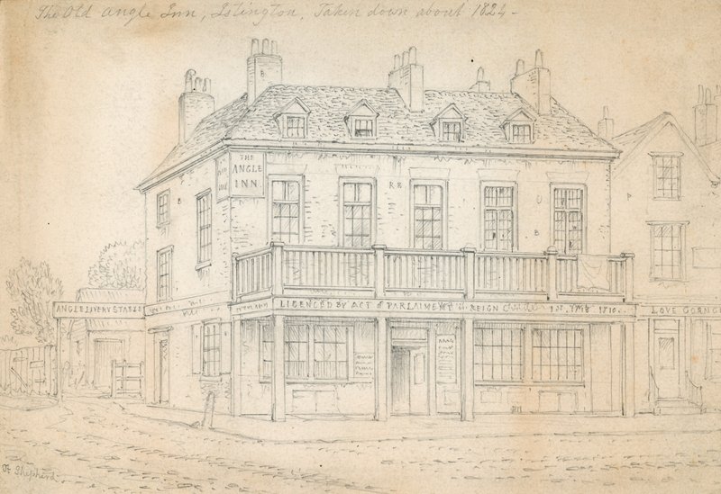 The Angel Inn ، Islington (حبر على ورق) بواسطة توماس هوسمر شيبرد