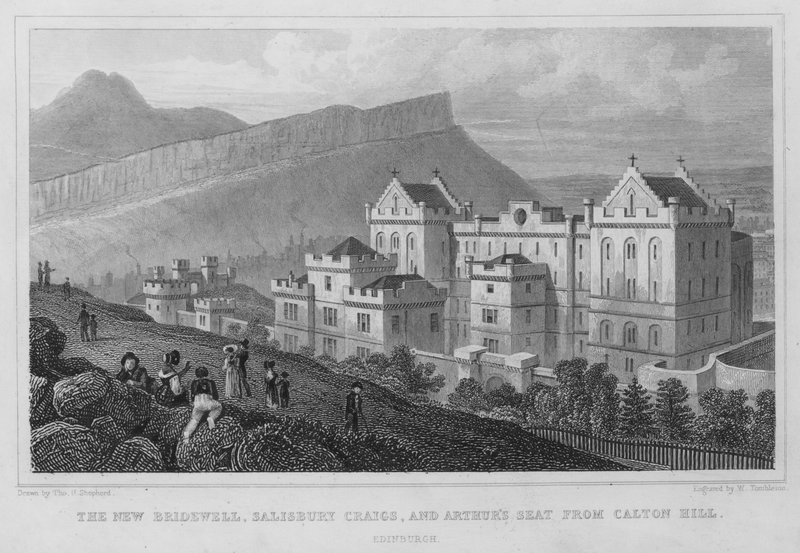 The New Bridewell و Salisbury Craigs و Arthur's Seat من Calton Hill ، Edinburgh (نقش) بواسطة توماس هوسمر شيبرد