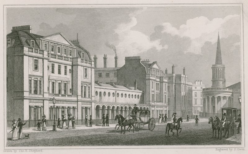 الجانب الغربي من Langham Place ، Marylebone ، لندن ، بما في ذلك كنيسة All Souls بواسطة توماس هوسمر شيبرد