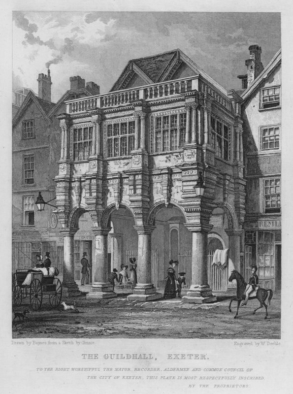 The Guildhall ، إكستر (نقش) بواسطة توماس مان (بعد) باينز