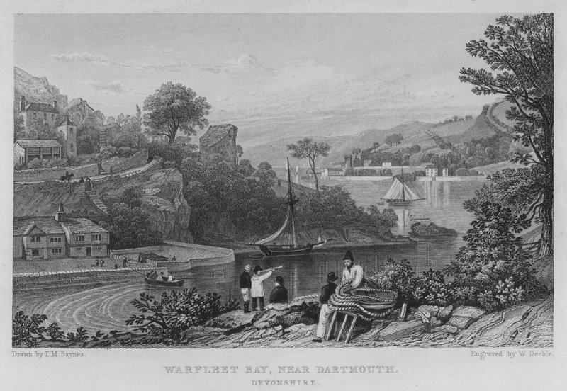Warfleet Bay ، بالقرب من Dartmouth ، ديفونشاير (نقش) بواسطة توماس مان (بعد) باينز
