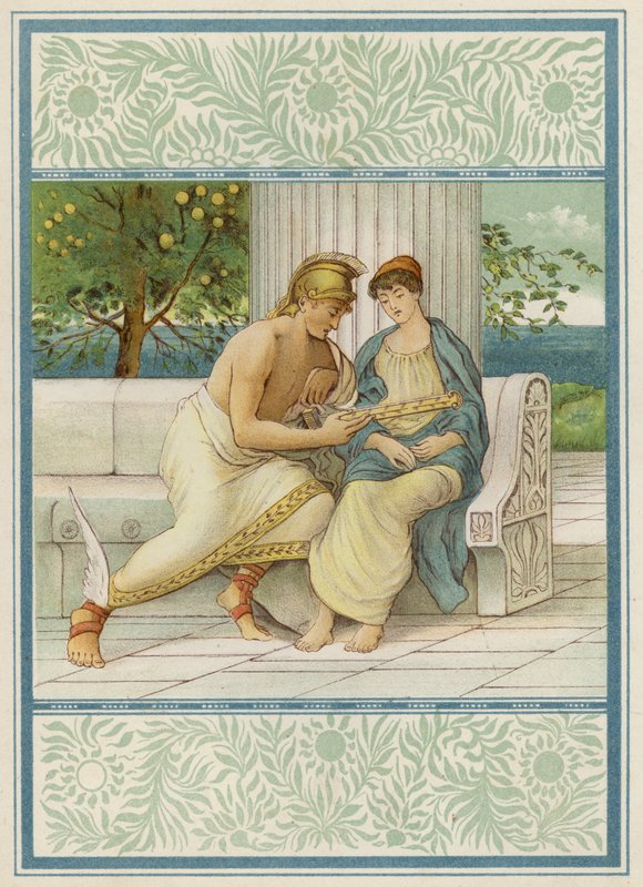 Perseus and Andromeda (colour litho) بواسطة توماس رالف سبنس
