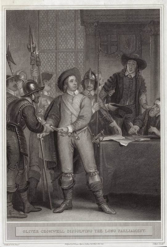 أوليفر كرومويل (1599-1658) حل البرلمان الطويل بواسطة توماس ستوثارد