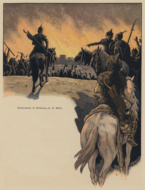 قصف ستراسبورغ من قبل اليماني ، القرن الرابع بواسطة فيكتور هوين