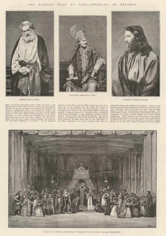 The Passion Play في Ober-Ammergau في بافاريا بواسطة والتر باجيت
