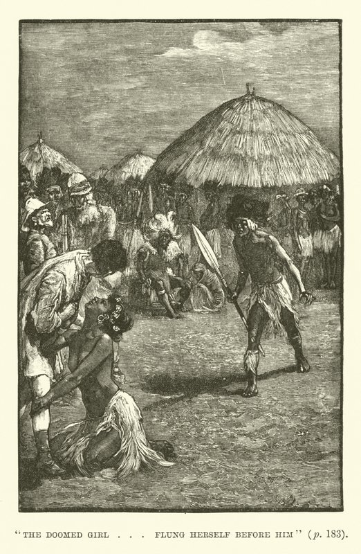 رسم توضيحي لمناجم الملك سليمان بواسطة H Rider Haggard بواسطة والتر باجيت
