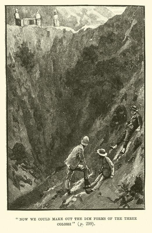 رسم توضيحي لمناجم الملك سليمان بواسطة H Rider Haggard بواسطة والتر باجيت