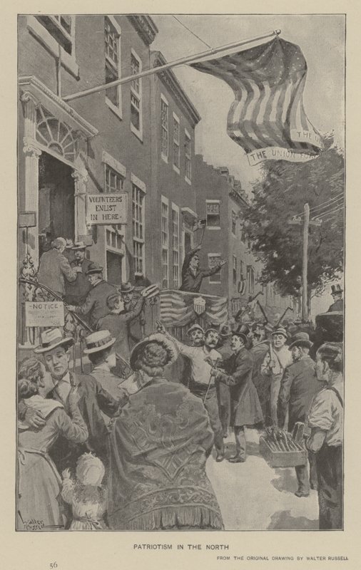 Patriotism in the North (litho) بواسطة والتر راسل